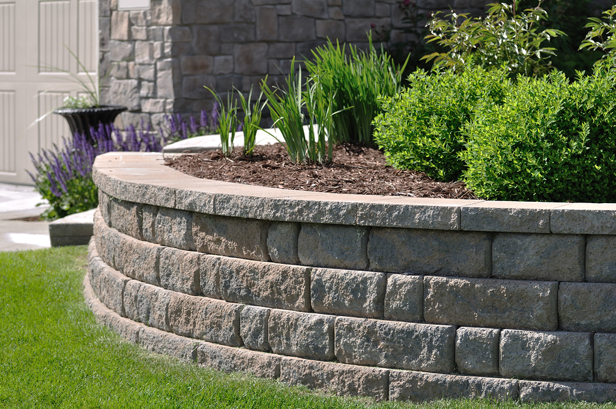 A Retaining Wall at a Residential Home